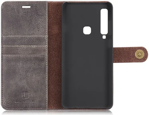 Samsung Galaxy A9 (2018) Leren 2-in-1 Bookcase en Back Cover Grijs afbeelding 11