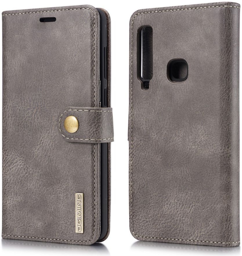 Samsung Galaxy A9 (2018) Leren 2-in-1 Bookcase en Back Cover Grijs afbeelding 12