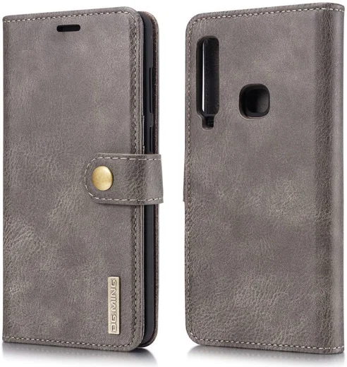Samsung Galaxy A9 (2018) Leren 2-in-1 Bookcase en Back Cover Grijs afbeelding 12