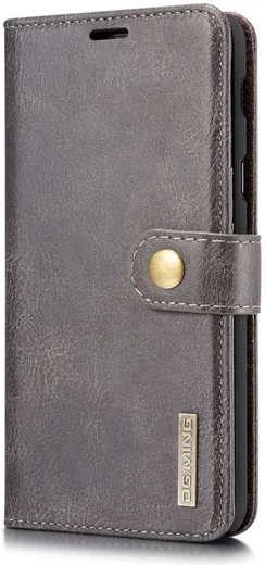 Samsung Galaxy A6 Plus Leren 2-in-1 Bookcase en Back Cover Grijs afbeelding 8
