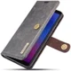 Samsung Galaxy A6 Plus Leren 2-in-1 Bookcase en Back Cover Grijs afbeelding 1