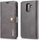 Samsung Galaxy A6 Plus Leren 2-in-1 Bookcase en Back Cover Grijs afbeelding 11