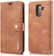 Samsung Galaxy A6 Plus Leren 2-in-1 Bookcase en Back Cover Bruin afbeelding 12