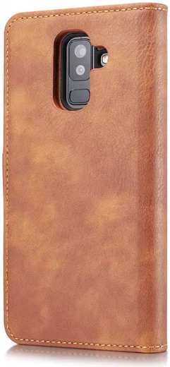 Samsung Galaxy A6 Plus Leren 2-in-1 Bookcase en Back Cover Bruin afbeelding 6
