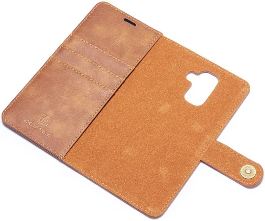 Samsung Galaxy A6 Plus Leren 2-in-1 Bookcase en Back Cover Bruin afbeelding 10