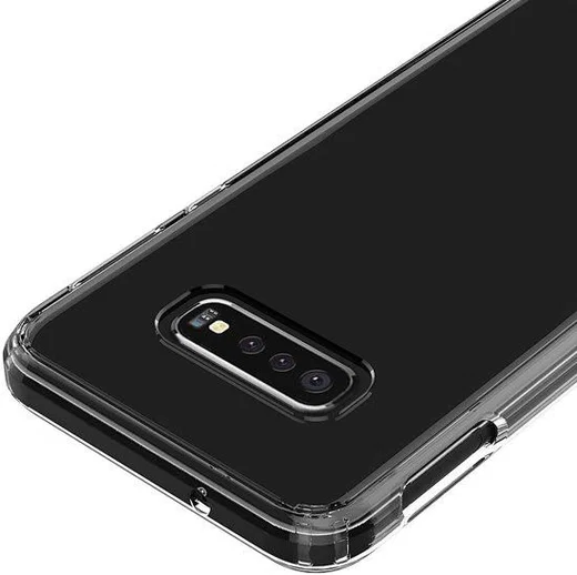 Samsung Galaxy S10E Hoesje Armor Back Cover Transparant Zwart afbeelding 5