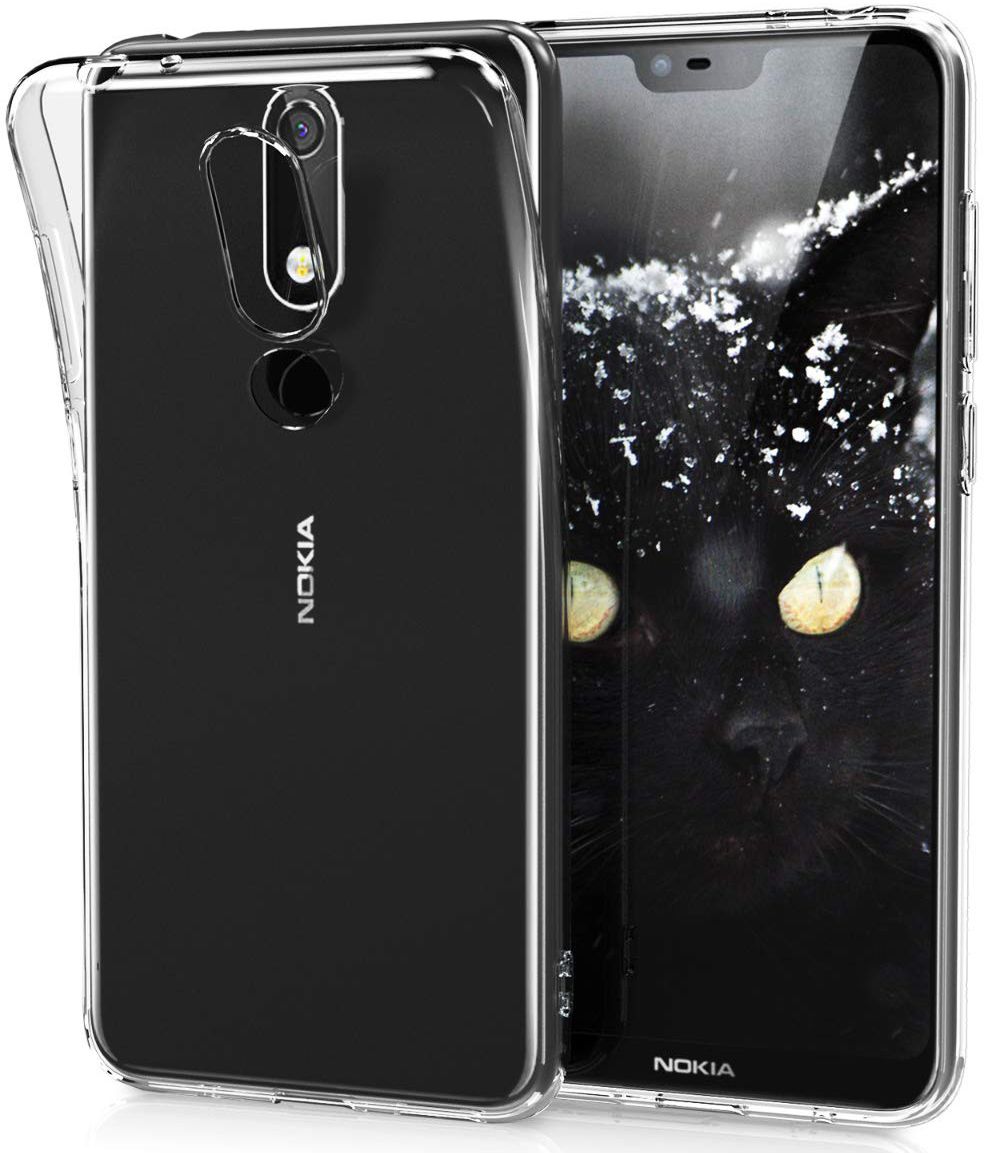 Nokia 5.1 Plus Transparant TPU Hoesje afbeelding 1