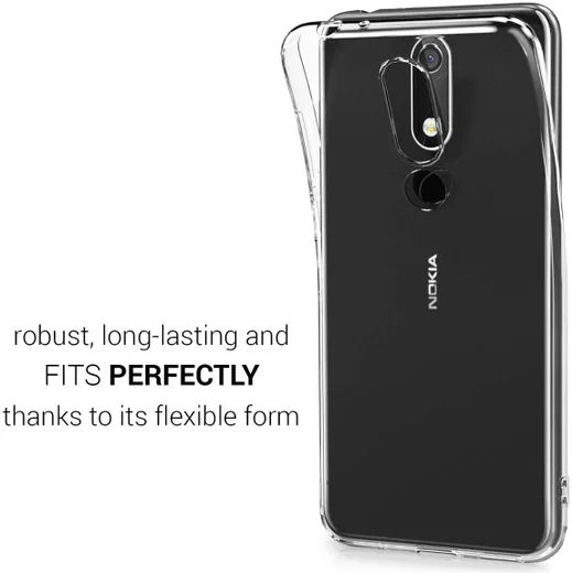 Nokia 5.1 Plus Transparant TPU Hoesje afbeelding 2