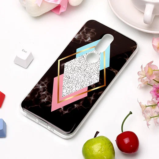Nokia 7.1 Marmer Print TPU Hoesje Ruiten afbeelding 4