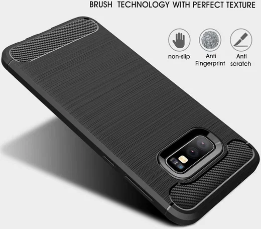 Samsung Galaxy S10E Geborsteld TPU Hoesje Blauw afbeelding 8