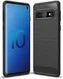 Samsung Galaxy S10 Geborsteld TPU Hoesje Zwart afbeelding 1