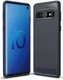 Samsung Galaxy S10 Geborsteld TPU Hoesje Blauw afbeelding 1