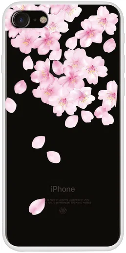 Apple iPhone 7/8 TPU Print Hoesje Falling Flowers afbeelding 1