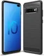 Samsung Galaxy S10 Plus Geborsteld TPU Hoesje Zwart afbeelding 1