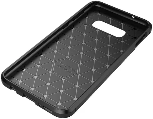 Samsung Galaxy S10E Siliconen Carbon Hoesje Blauw afbeelding 5