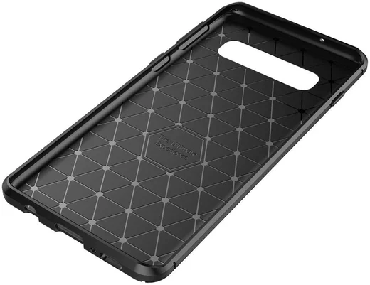 Samsung Galaxy S10 Plus Siliconen Carbon Hoesje Zwart afbeelding 11