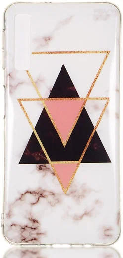 Samsung Galaxy A7 (2018) TPU Print Hoesje Driehoeken afbeelding 1
