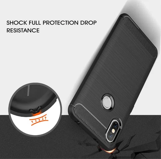 Xiaomi Redmi S2 Geborsteld TPU Hoesje Grijs afbeelding 4
