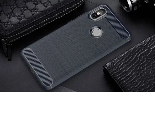 Xiaomi Redmi S2 Geborsteld TPU Hoesje Blauw afbeelding 2