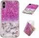 Apple iPhone XS TPU Hoesje met Marmer Opdruk Roze afbeelding 3