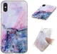 Apple iPhone XS TPU Hoesje met Marmer Opdruk Blauw afbeelding 3