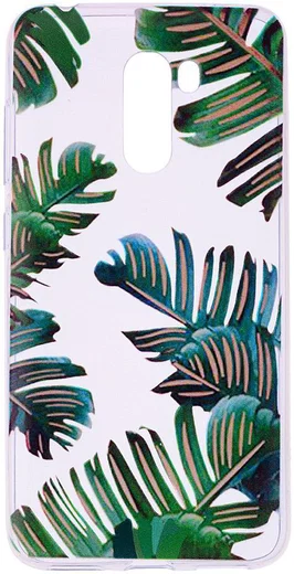 Xiaomi PocoPhone F1 TPU Backcover met Print Bladeren afbeelding 1