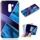 Xiaomi PocoPhone F1 TPU Backcover met Marmer en Leer Print Blauw afbeelding 6
