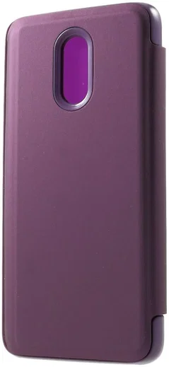 OnePlus 6T Flip Spiegel Hoesje Paars afbeelding 4