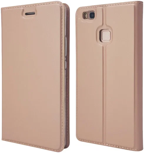 Huawei P9 Lite Luxe Portemonnee Hoesje Goud afbeelding 7