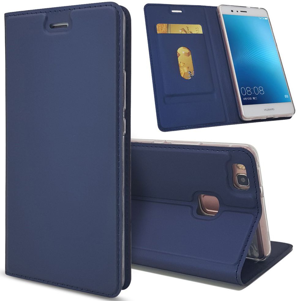 Huawei P9 Lite Luxe Portemonnee Hoesje Blauw afbeelding 5