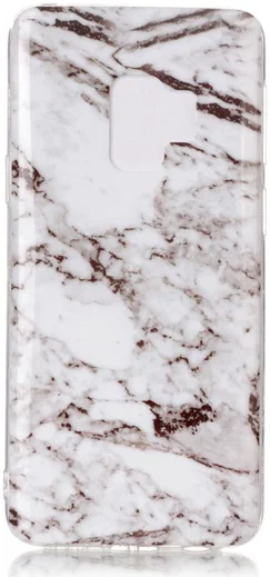 Samsung Galaxy S9 TPU Back Cover met Marmer Print Wit afbeelding 1