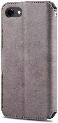 AZNS Apple iPhone SE (2020/2022) Hoesje Retro Wallet Book Case Grijs afbeelding 7