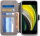 AZNS Apple iPhone SE (2020/2022) Hoesje Retro Wallet Book Case Grijs afbeelding 4