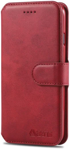AZNS Apple iPhone SE (2020/2022) Hoesje Retro Wallet Book Case Rood afbeelding 6