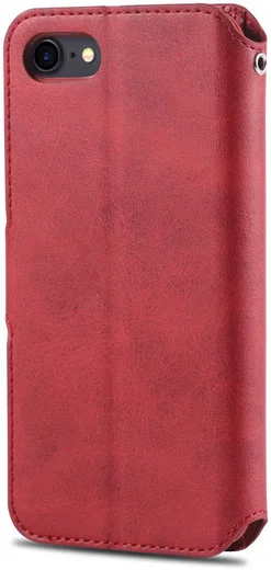 AZNS Apple iPhone SE (2020/2022) Hoesje Retro Wallet Book Case Rood afbeelding 7