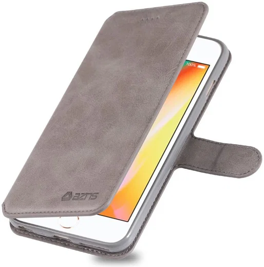 Apple iPhone 6S Portemonnee Hoesje Grijs afbeelding 7