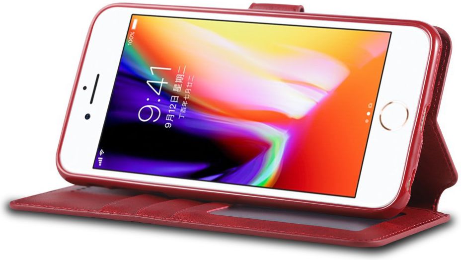 Apple iPhone 6S Portemonnee Hoesje Rood afbeelding 4