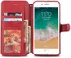 Apple iPhone 8 Plus Portemonnee Hoesje Rood afbeelding 2