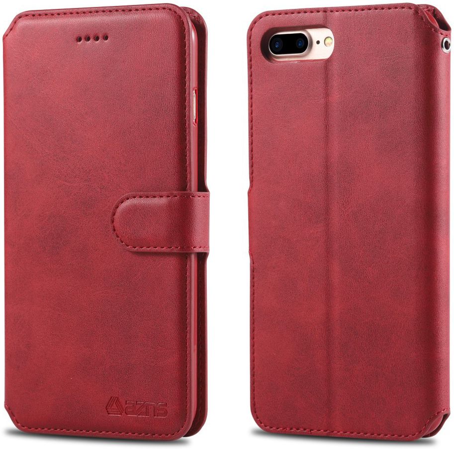 Apple iPhone 8 Plus Portemonnee Hoesje Rood afbeelding 6