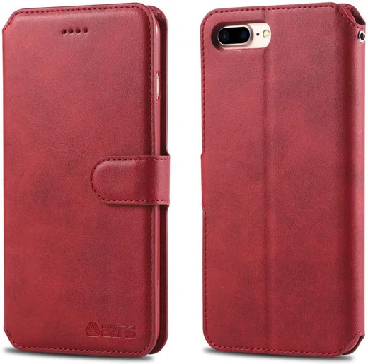 Apple iPhone 8 Plus Portemonnee Hoesje Rood afbeelding 6