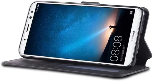 Huawei Mate 10 Lite Portemonnee Hoesje met Standaard Zwart afbeelding 5