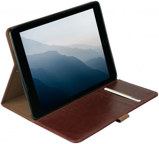 Rosso Element Apple iPad 2017 / 2018 / Air / Air 2 Hoes Bruin afbeelding 1