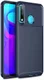 Huawei P30 Lite Siliconen Carbon Hoesje Blauw afbeelding 1