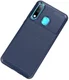 Huawei P30 Lite Siliconen Carbon Hoesje Blauw afbeelding 2