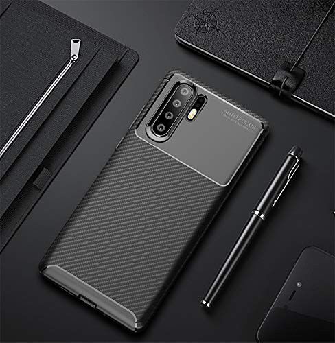 Huawei P30 Pro Siliconen Carbon Hoesje Zwart afbeelding 13