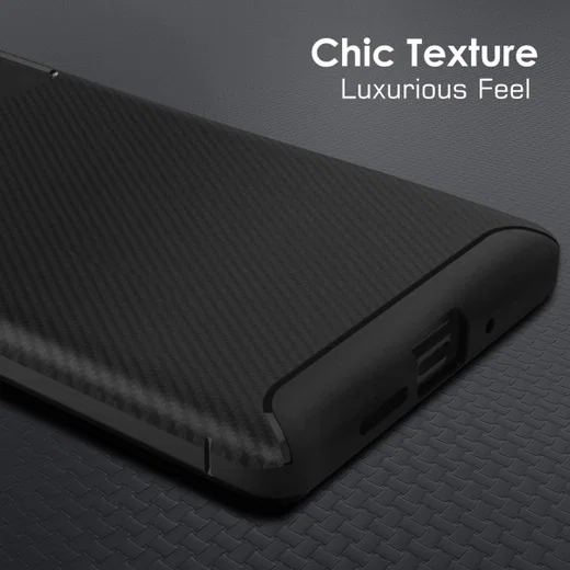 Huawei P30 Pro Siliconen Carbon Hoesje Zwart afbeelding 14