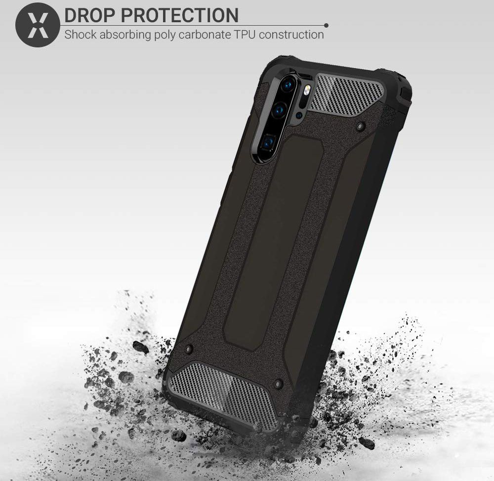 Huawei P30 Pro Hoesje Shock Proof Hybride Backcover Wit afbeelding 2