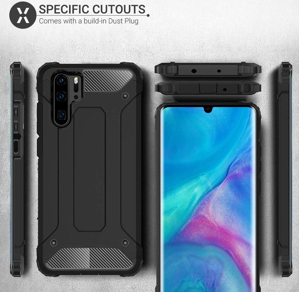 Huawei P30 Pro Hoesje Shock Proof Hybride Backcover Wit afbeelding 4