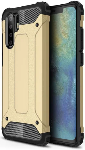 Huawei P30 Pro Hoesje Shock Proof Hybride Backcover Goud afbeelding 1
