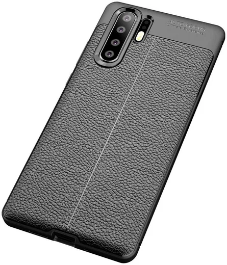 Huawei P30 Pro Hoesje met Kunstleer Coating Zwart afbeelding 9